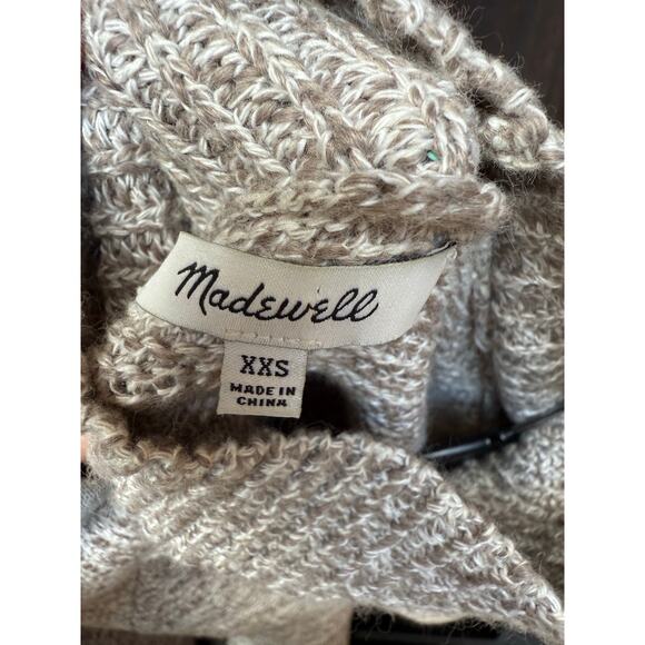 Madewell Raglan Turtleneck Sweater Gray Cotton Blend XXS - Picture 7 of 7